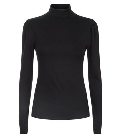 Black Roll Neck Top New Look