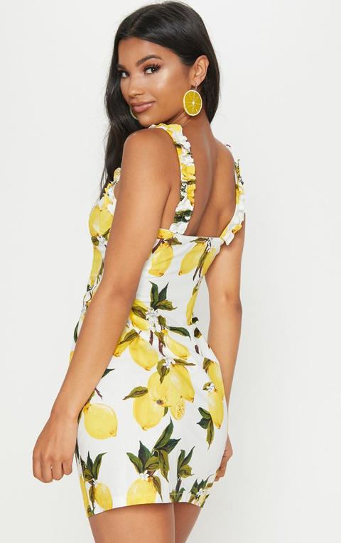 lemon print dress