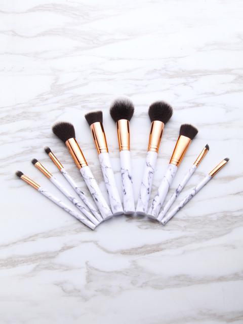 Marble Pattern Handle Brush Set