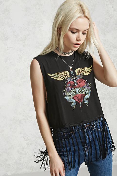 Bon Jovi Fringed Band Tee