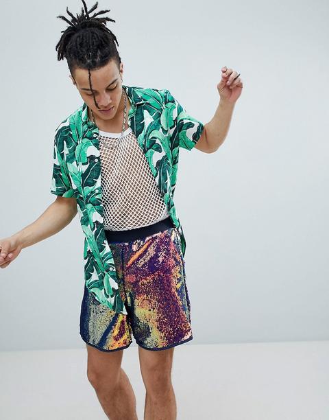 Jaded London - Camicia Con Stampa Di Palme - Verde