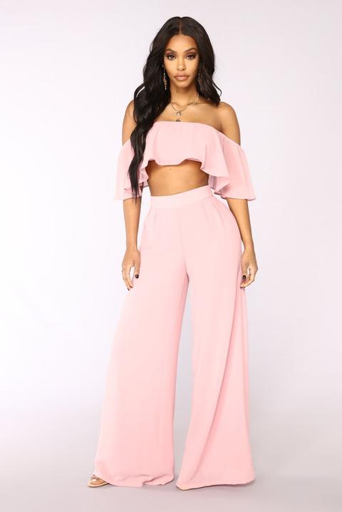 Low Rider Pant Set - Dusty Pink