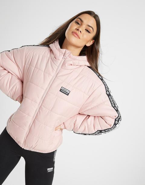 Adidas Originals Tape Padded Jacket - Pink - Womens de Sports en 21 Buttons