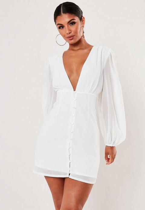 missguided white milkmaid dress