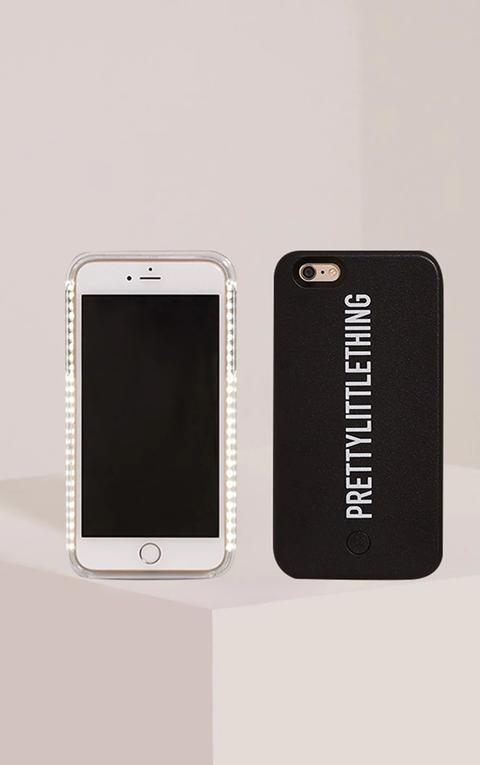 Black Prettylittlething Iphone 6+ Selfie Case, Black