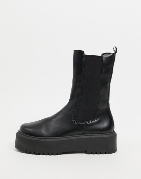 Asos Design Alana Chunky Chelsea Boots In Black