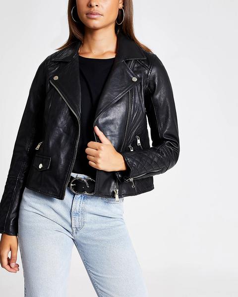 Black Leather Biker Jacket