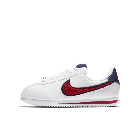 Nike Cortez Basic Leather Schuh Für Ältere Kinder - Weiß