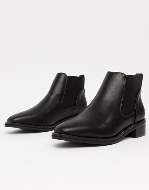 Truffle Collection Flat Chelsea Boots - Black