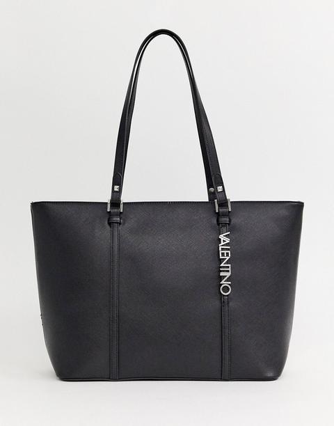 valentino by mario valentino crosshatch tote bag in black