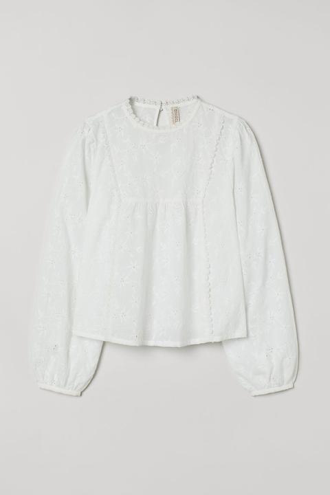 Blusa De Algodón - Blanco