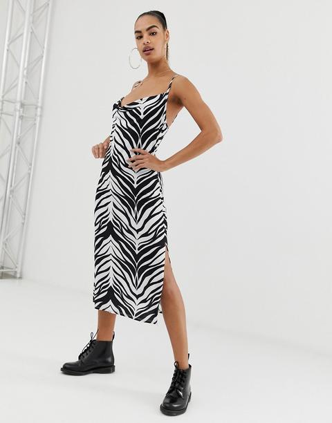 tiger print slip dress