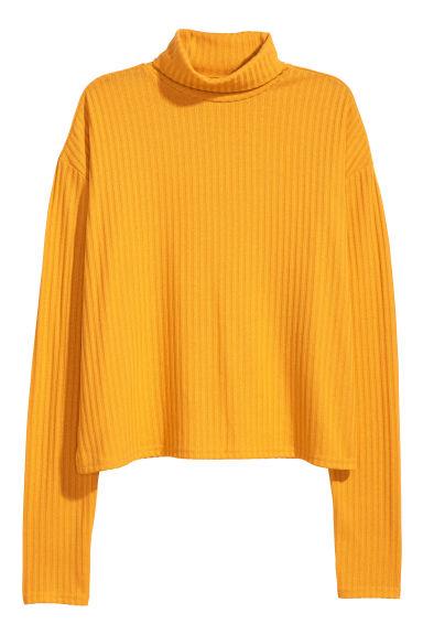 Ribbed Polo-neck Jumper