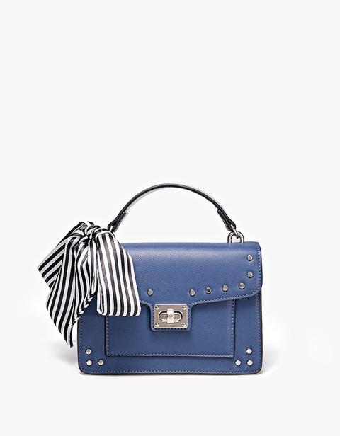 navy blue satchel bag