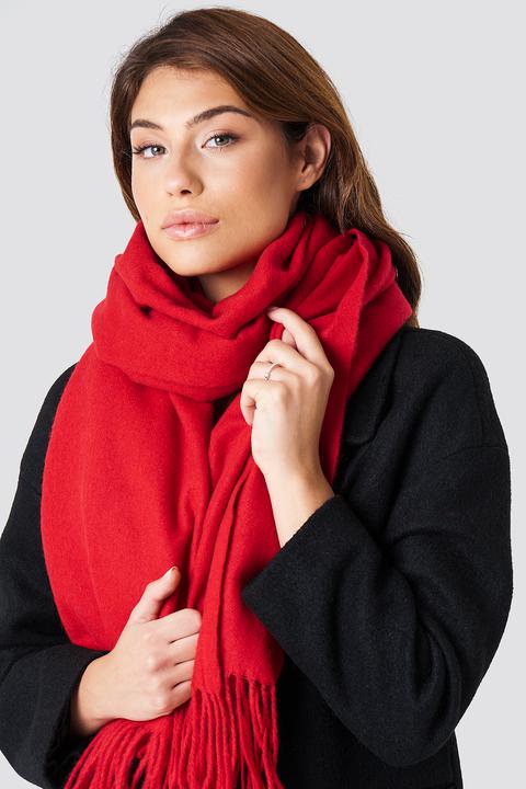 Na-kd Accessories Wool Blend Scarf - Red