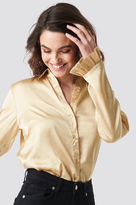 Satin Shirt Beige