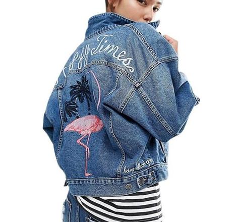 Giacca Jeans Flamingo