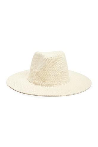 cream wide brim hat