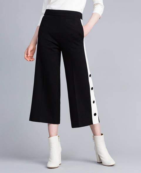 Pantaloni Cropped In Punto Milano