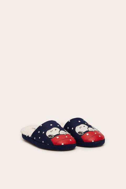 Zapatilla Casa Destalonada Snoopy Navy