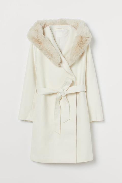 Hooded Coat - White