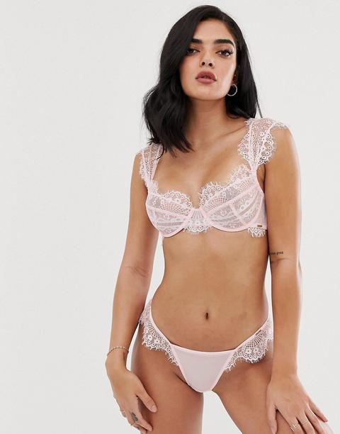 Sujetador Rosa Con Manga Japonesa De Encaje Marina De Bluebella
