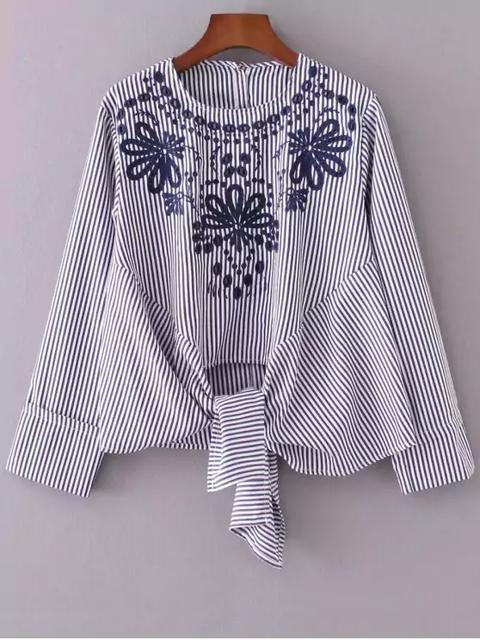 Blusa Ray Bordado Stripe