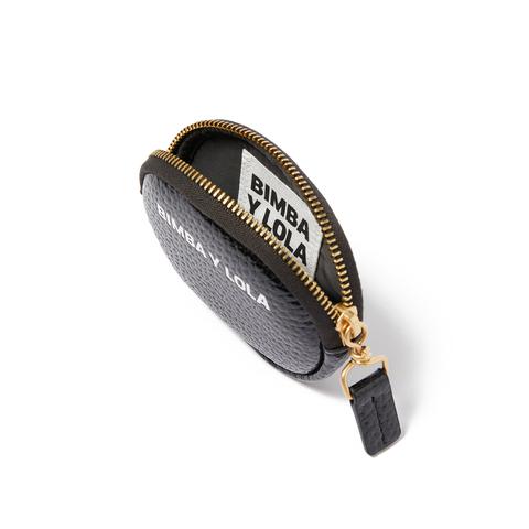 Monedero Ovalado Brillante Negro