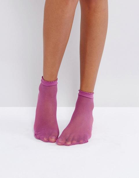 Gipsy Micro Fishnet Sock-purple