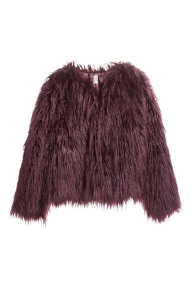 Chaqueta En Pelo Sintético - Rojo