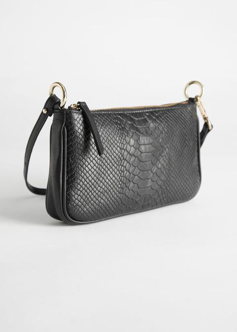 Croc Leather Mini Shoulder Bag