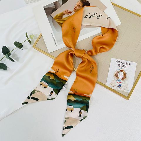 Letter Graphic Twilly Scarf