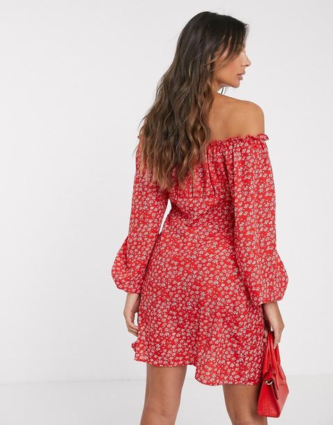 robe bardot rouge