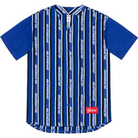 supreme jacquard logo baseball jersey