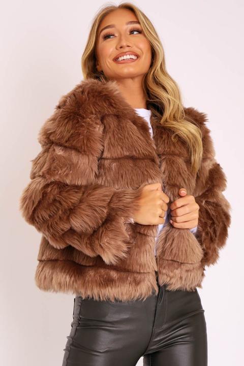 camel fluffy jacket