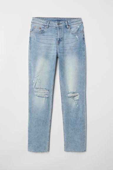 H & M - Girlfriend Regular Jeans - Blu