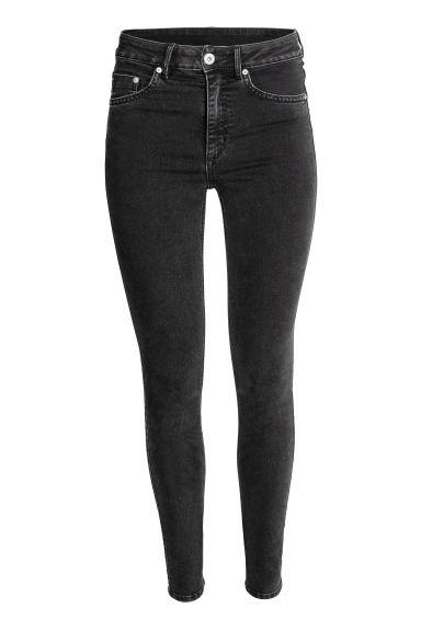 H & M - Skinny High Jeans - Black