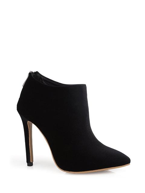Stiletto Heel Zipper Pointed Toe Ankle Boots