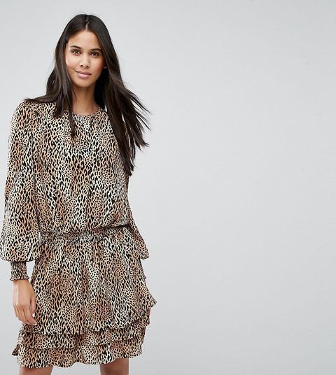 Y.a.s Tall - Rush - Skaterkleid Mit Animal-print - Mehrfarbig