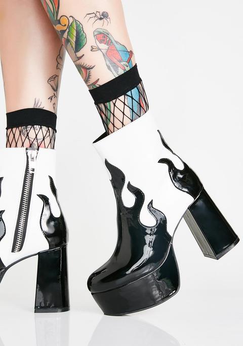 Up In Flames Platform Booties