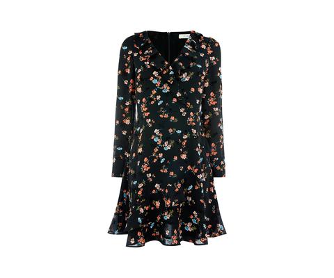 Flocked Rossetti Dress