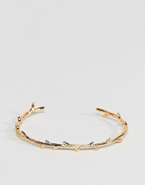 Asos - Bracciale Rigido A Rametto Sottile - Oro