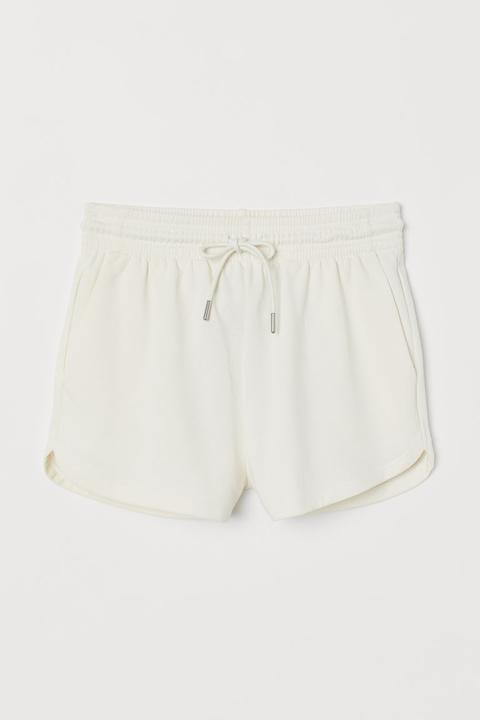 Sweatshirt Shorts - White