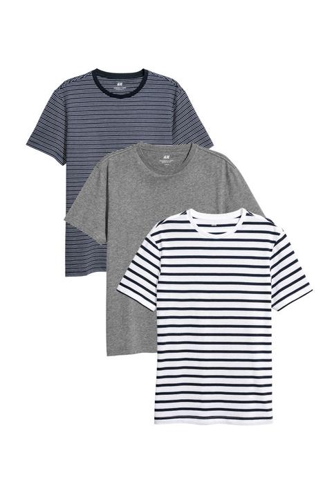3 Camisetas Regular Fit - Gris