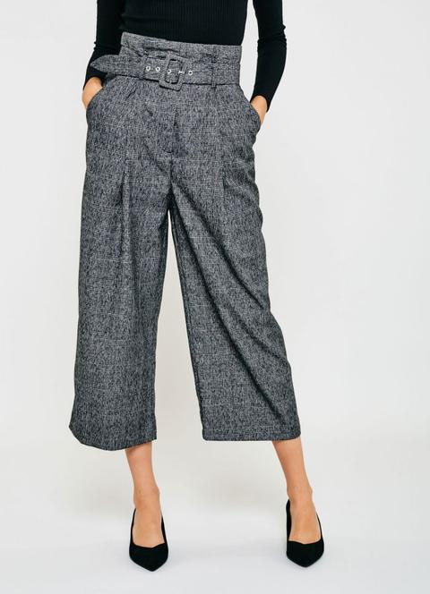 Pantalone Cropped Con Check