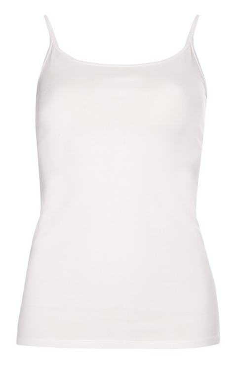 White Stretch Cami Top