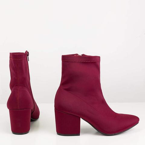 Alex - Pointed Boots In Burgundy
