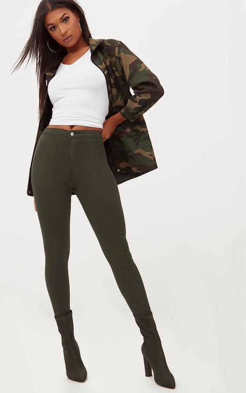 Khaki Disco Skinny Jean, Green