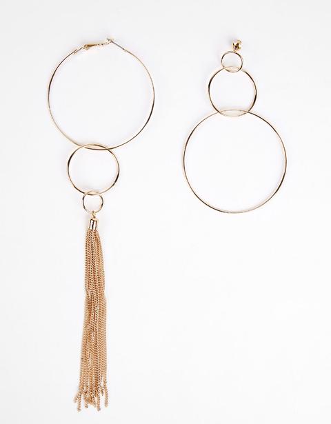 Pendientes Aros Con Cadena