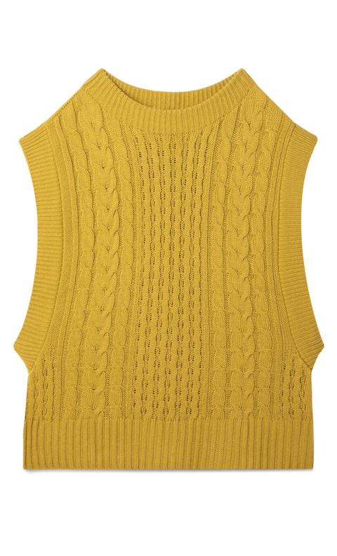 Oversized Cable-knit Vest